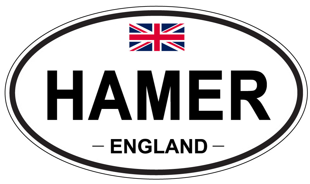 HAMER, ENGLAND - Oval Sticker