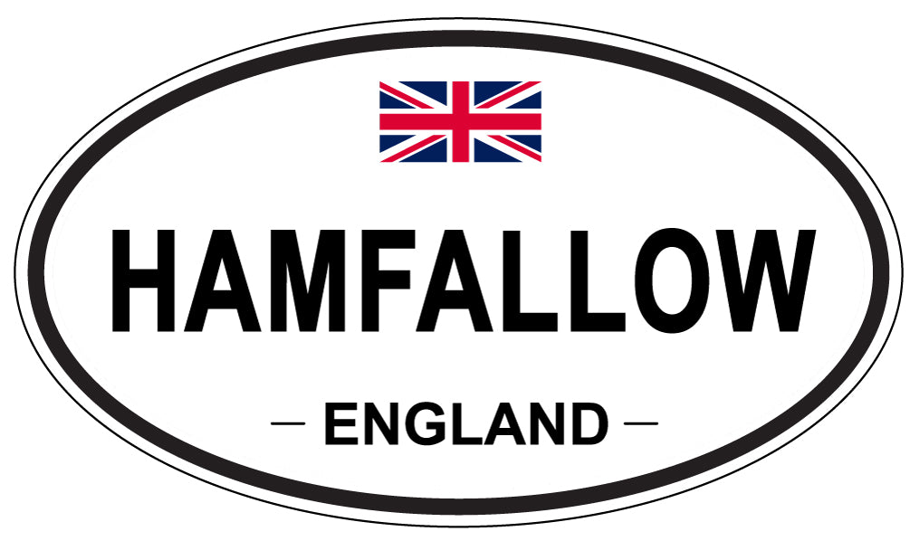 HAMFALLOW, ENGLAND - Oval Sticker