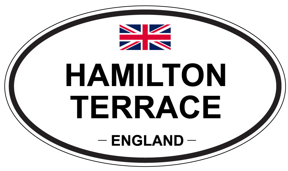 HAMILTON TERRACE, ENGLAND - Oval Sticker