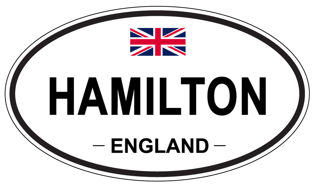 HAMILTON, ENGLAND - Oval Sticker