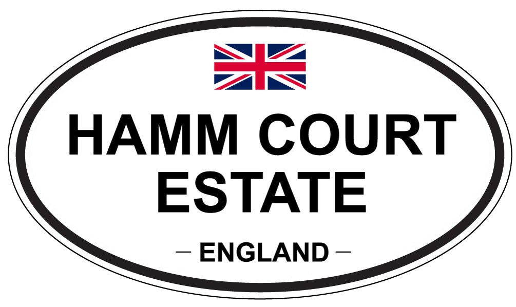 HAMM COURT ESTATE, England - Oval Magnet
