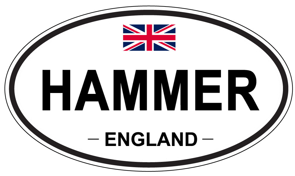 HAMMER, ENGLAND - Oval Sticker