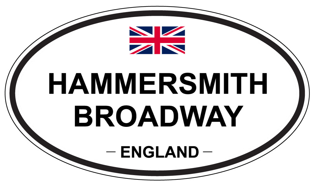 HAMMERSMITH BROADWAY, ENGLAND - Oval Sticker