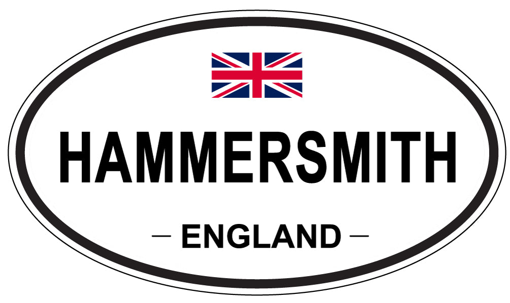 HAMMERSMITH, ENGLAND - Oval Sticker