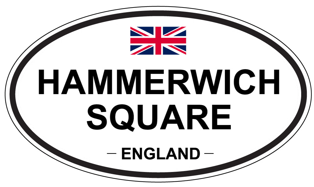 HAMMERWICH SQUARE, England - Oval Magnet