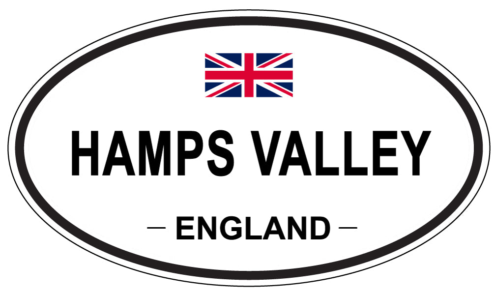 HAMPS VALLEY, ENGLAND - Oval Sticker