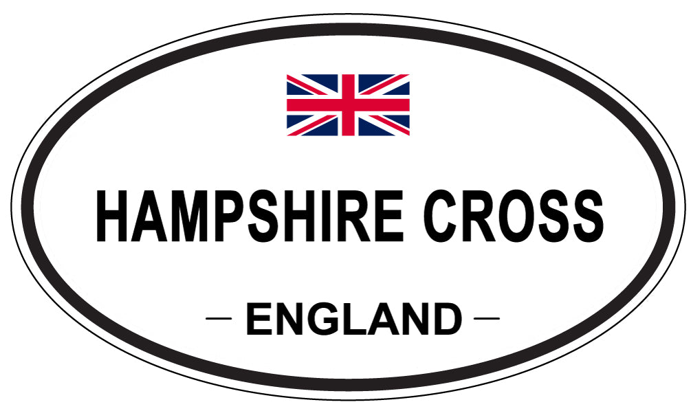 HAMPSHIRE CROSS, ENGLAND - Oval Sticker