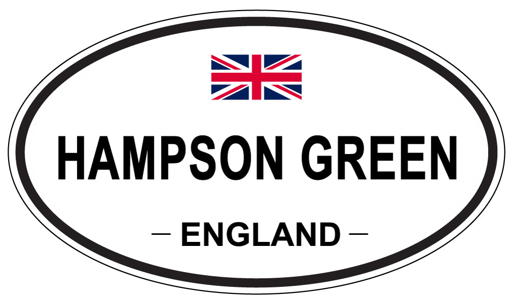 HAMPSON GREEN, ENGLAND - Oval Sticker