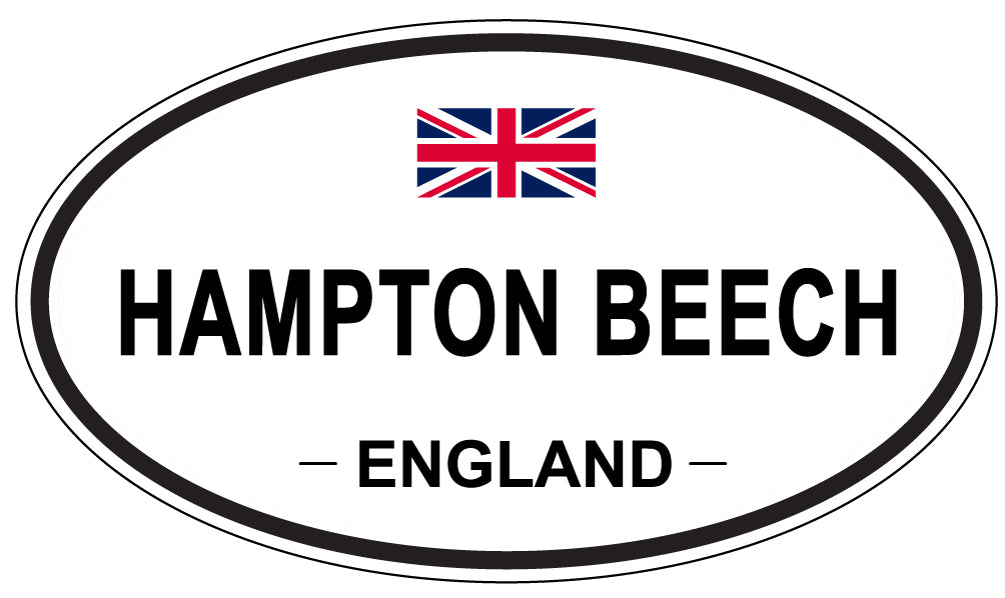 HAMPTON BEECH, ENGLAND - Oval Sticker