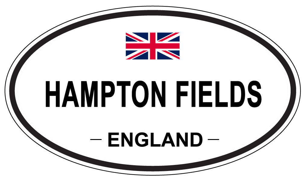 HAMPTON FIELDS, ENGLAND - Oval Sticker