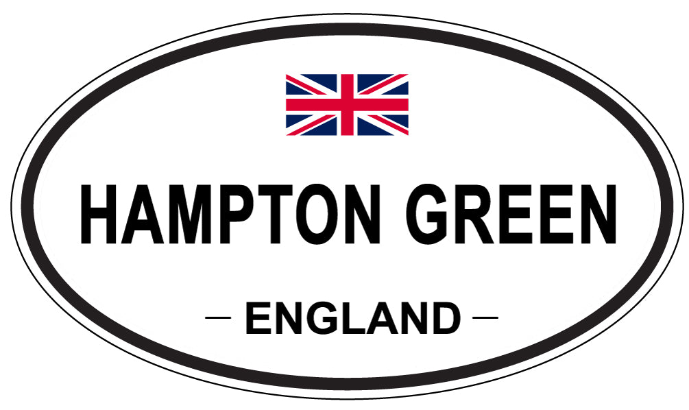 HAMPTON GREEN, ENGLAND - Oval Sticker