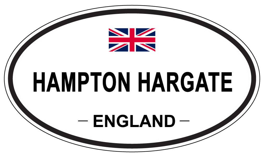 HAMPTON HARGATE, ENGLAND - Oval Sticker