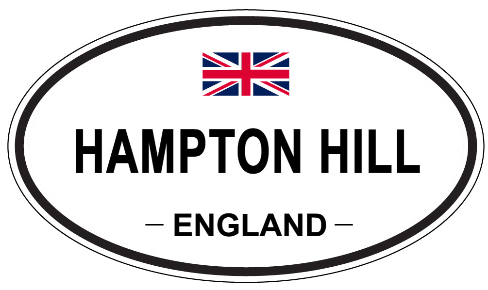 HAMPTON HILL, ENGLAND - Oval Sticker