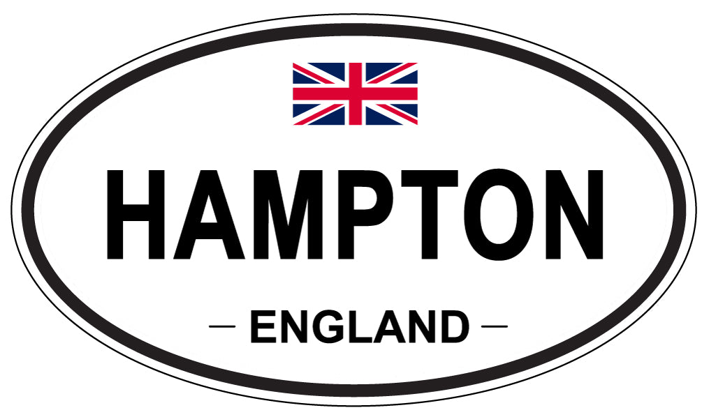 HAMPTON, ENGLAND - Oval Sticker