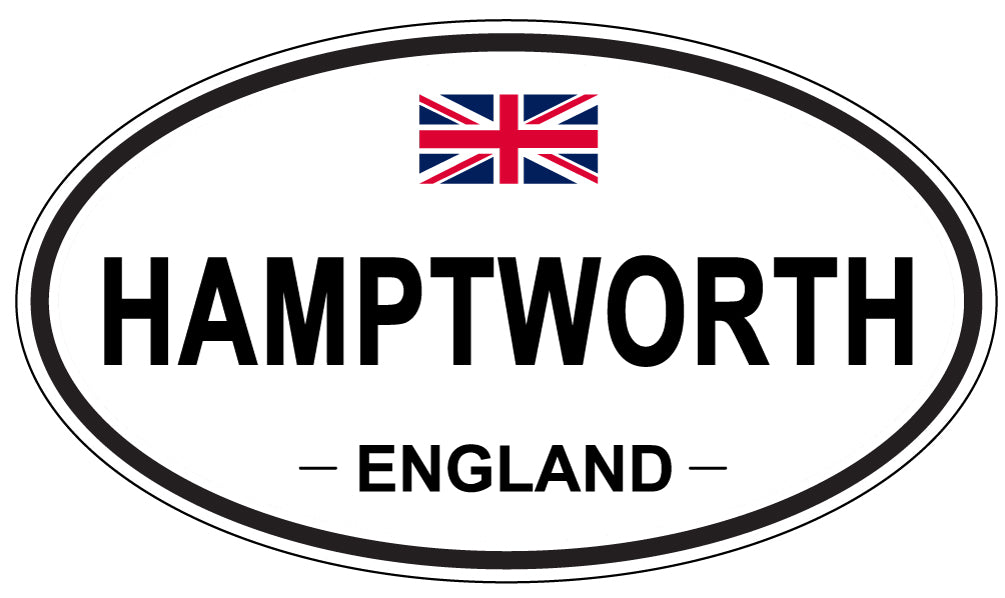 HAMPTWORTH, ENGLAND - Oval Sticker