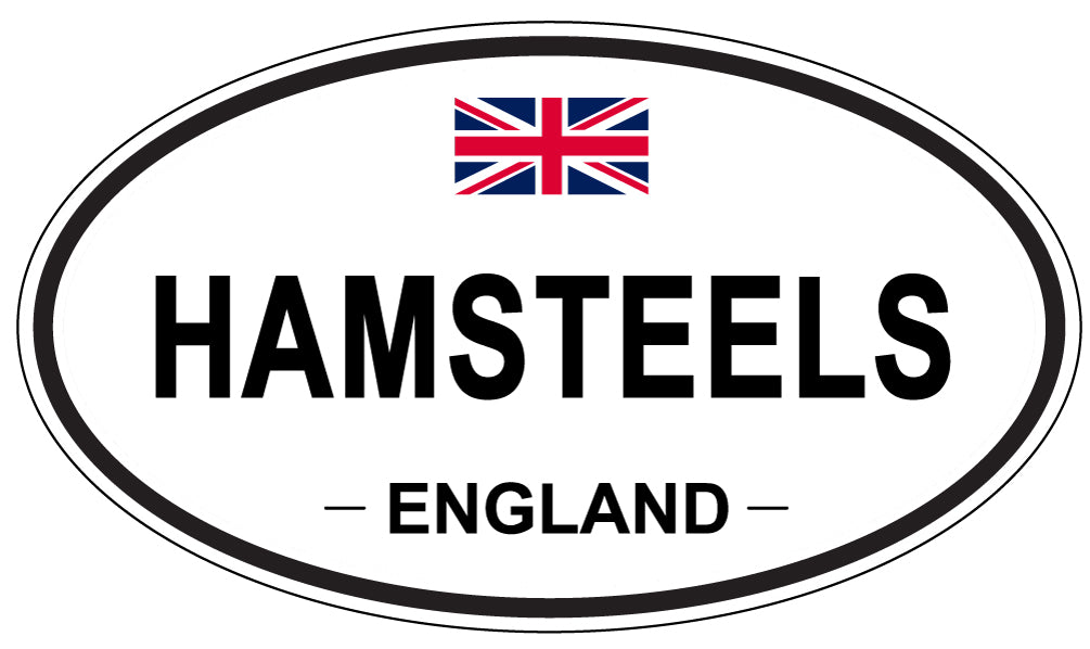 HAMSTEELS, ENGLAND - Oval Sticker