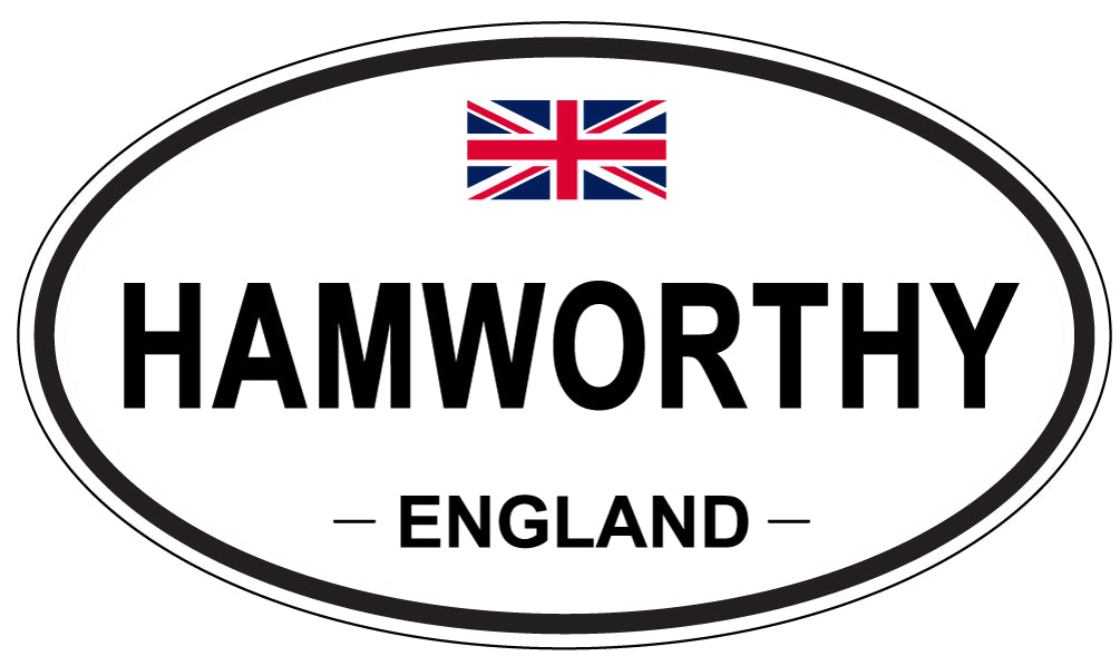 HAMWORTHY, ENGLAND - Oval Sticker
