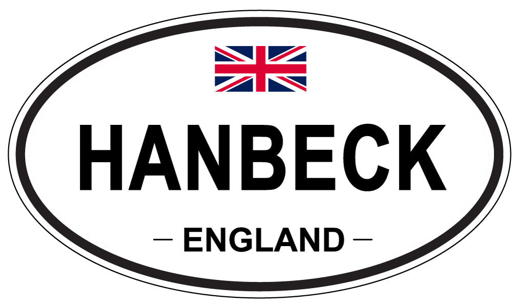 HANBECK, ENGLAND - Oval Sticker
