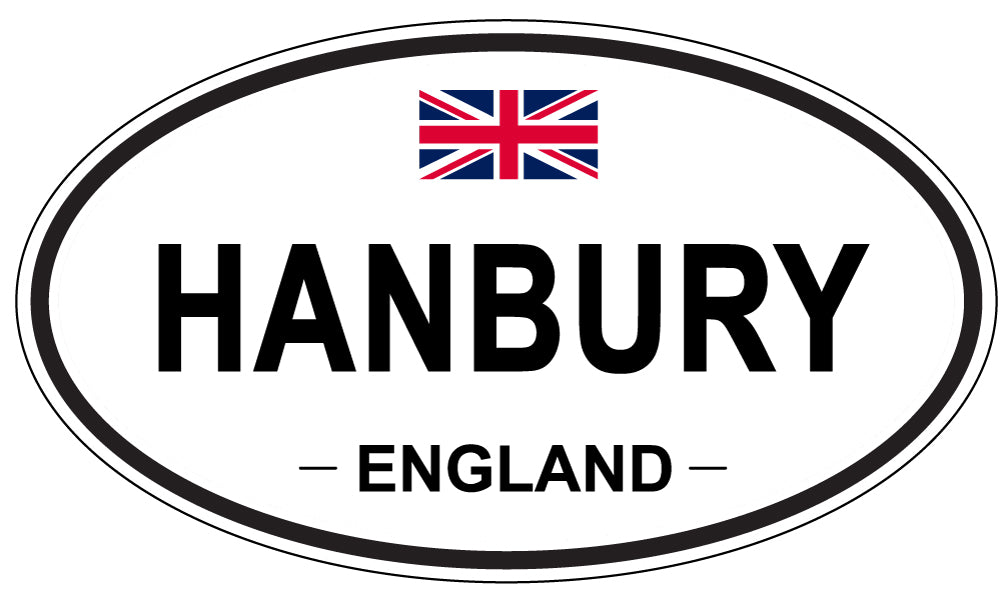 HANBURY, ENGLAND - Oval Sticker