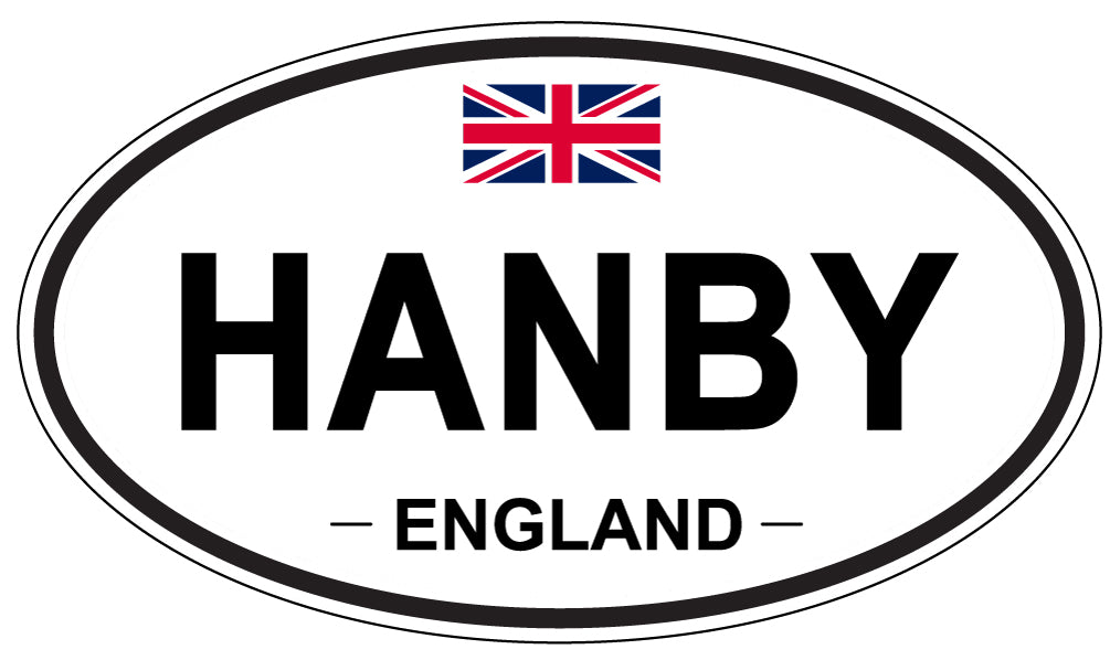 HANBY, ENGLAND - Oval Sticker