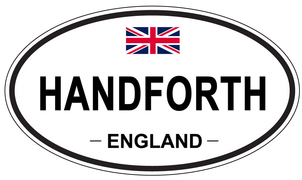HANDFORTH, ENGLAND - Oval Sticker