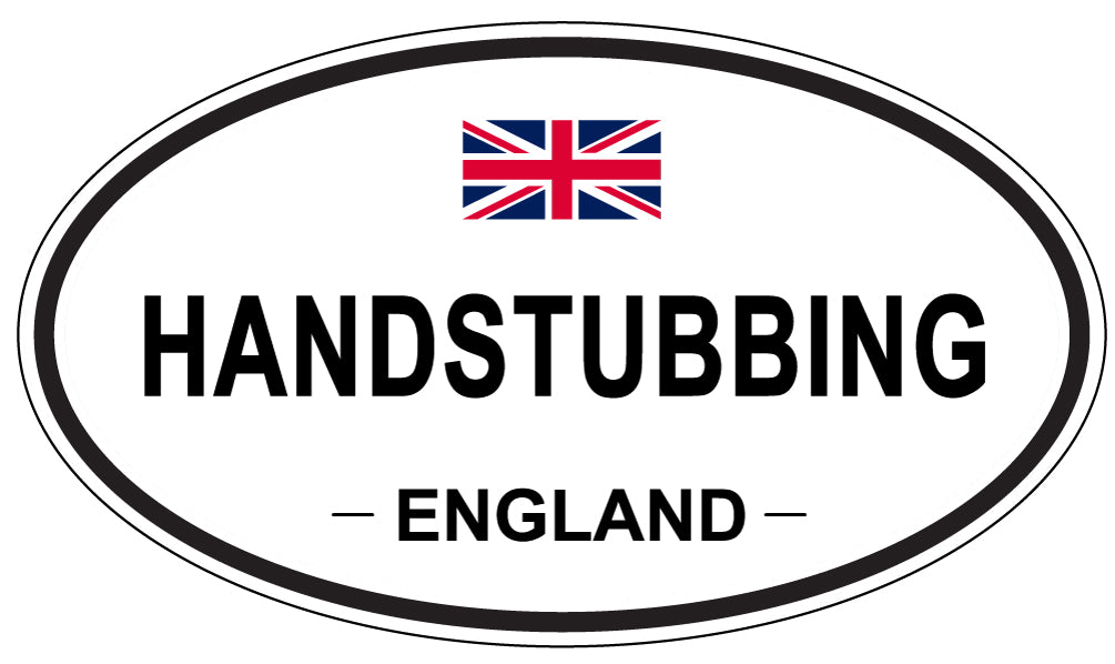 HANDSTUBBING, ENGLAND - Oval Sticker