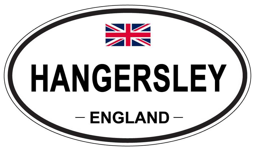 HANGERSLEY, ENGLAND - Oval Sticker