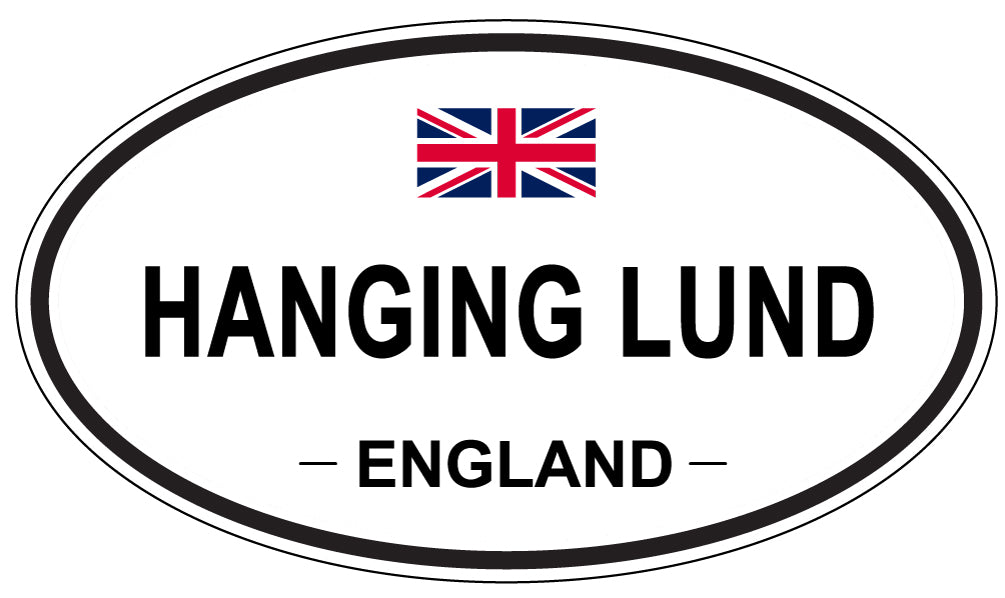 HANGING LUND, ENGLAND - Oval Sticker