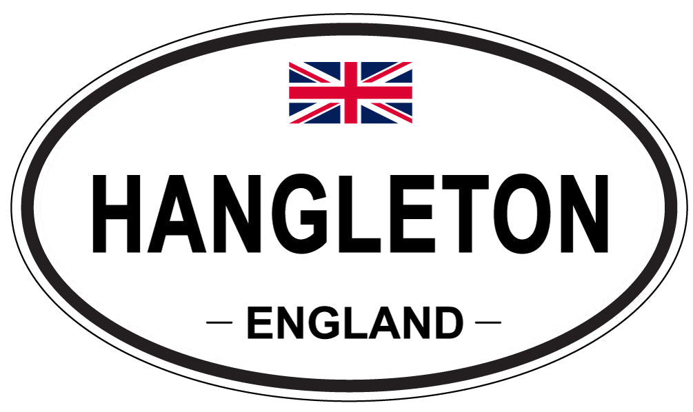 HANGLETON, ENGLAND - Oval Sticker
