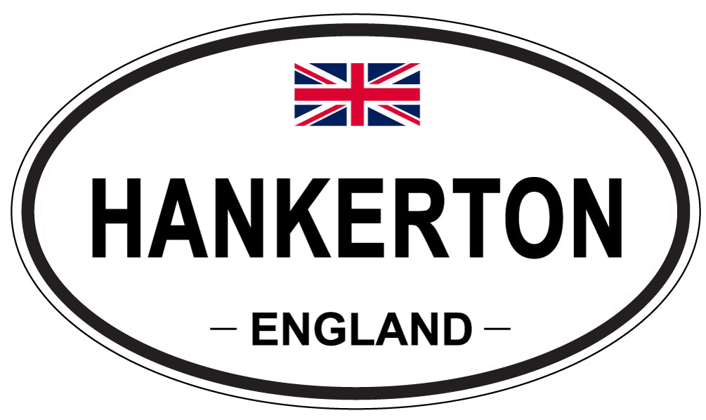 HANKERTON, ENGLAND - Oval Sticker