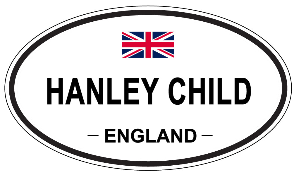 HANLEY CHILD, ENGLAND - Oval Sticker