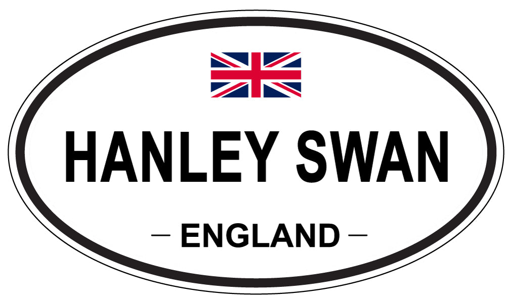 HANLEY SWAN, ENGLAND - Oval Sticker