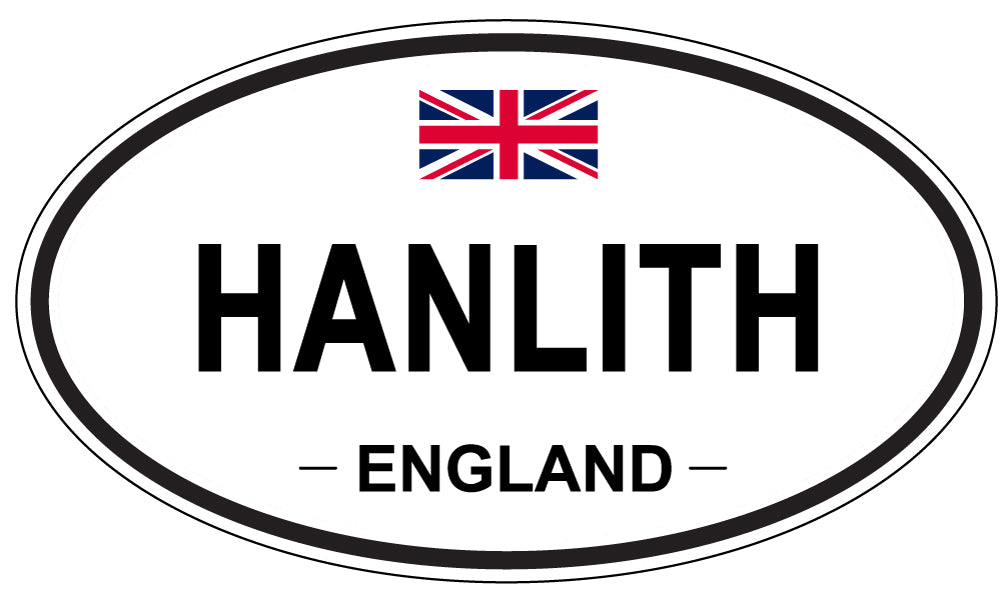 HANLITH, ENGLAND - Oval Sticker