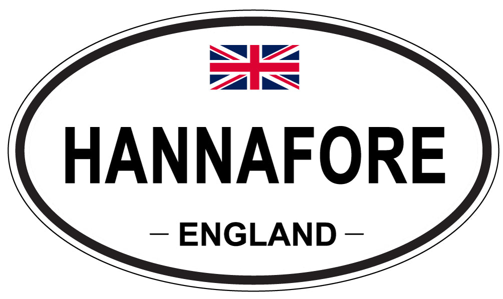 HANNAFORE, ENGLAND - Oval Sticker