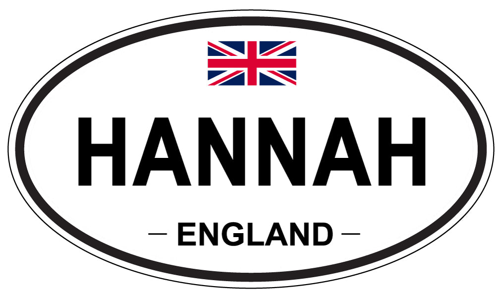 HANNAH, England - Oval Magnet
