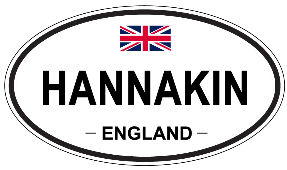 HANNAKIN, ENGLAND - Oval Sticker