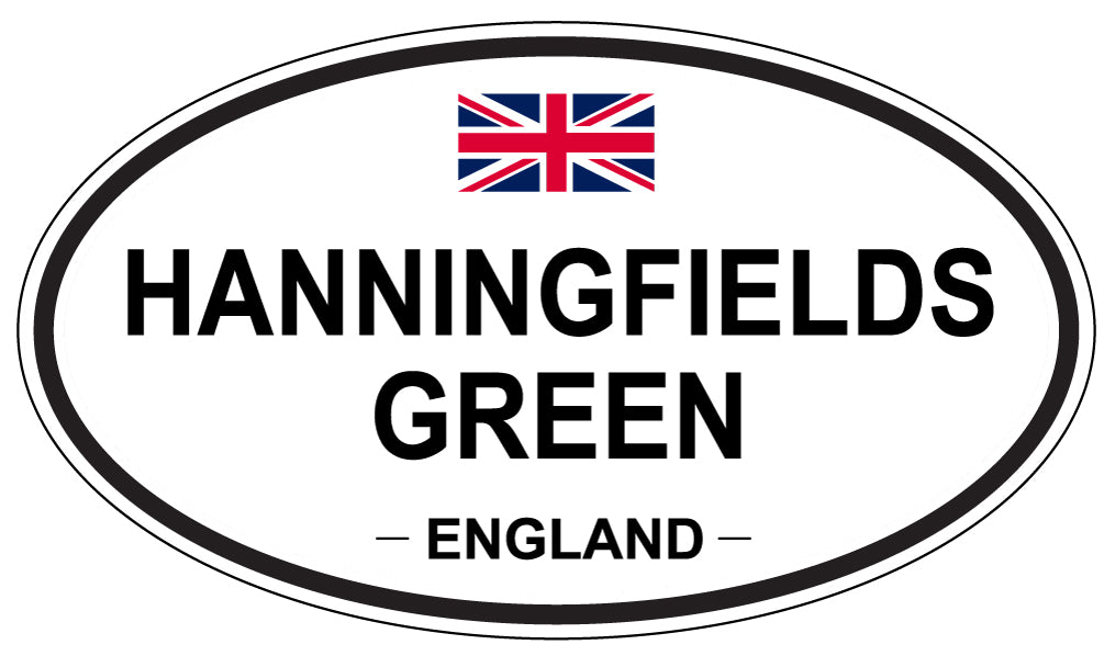 HANNINGFIELDS GREEN, ENGLAND - Oval Sticker