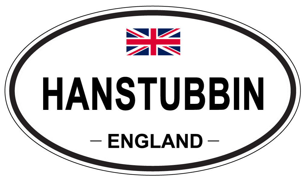 HANSTUBBIN, ENGLAND - Oval Sticker