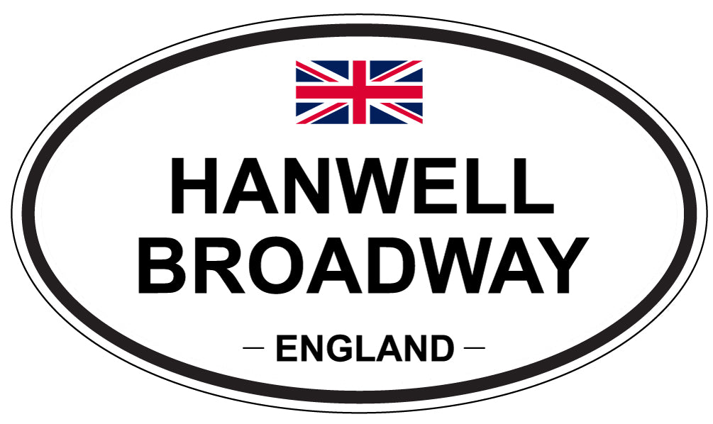HANWELL BROADWAY, England - Oval Magnet