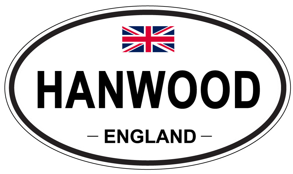 HANWOOD, ENGLAND - Oval Sticker