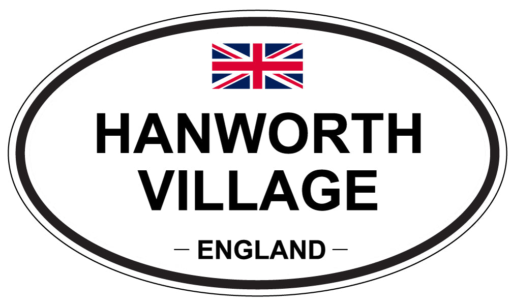 HANWORTH VILLAGE, ENGLAND - Oval Sticker