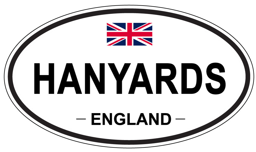 HANYARDS, ENGLAND - Oval Sticker