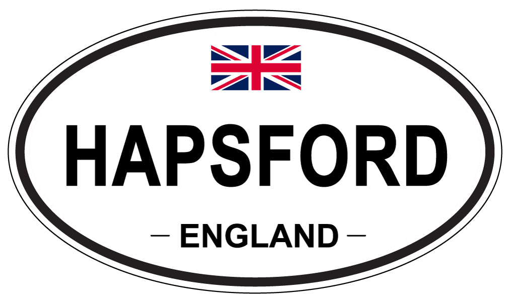 HAPSFORD, ENGLAND - Oval Sticker