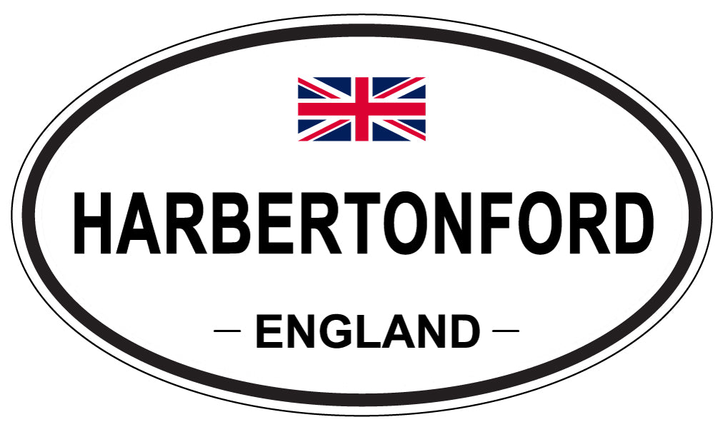 HARBERTONFORD, ENGLAND - Oval Sticker