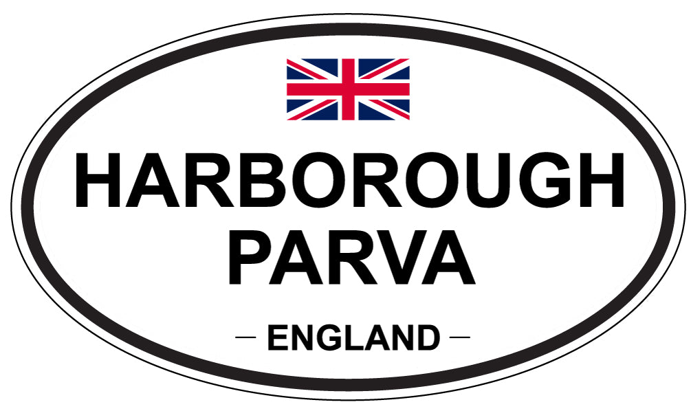 HARBOROUGH PARVA, ENGLAND - Oval Sticker