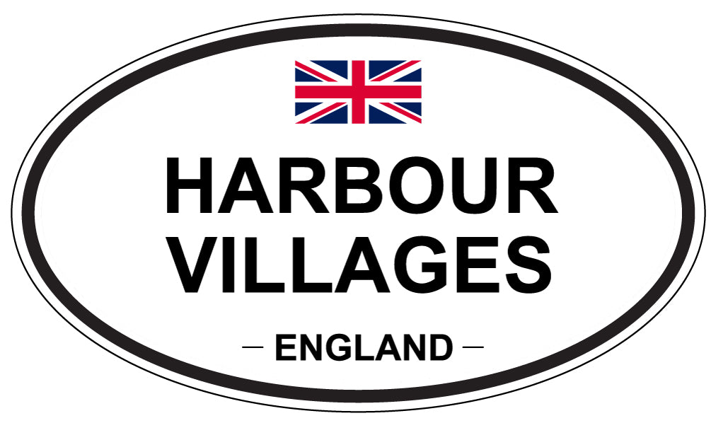 HARBOUR VILLAGES, ENGLAND - Oval Sticker