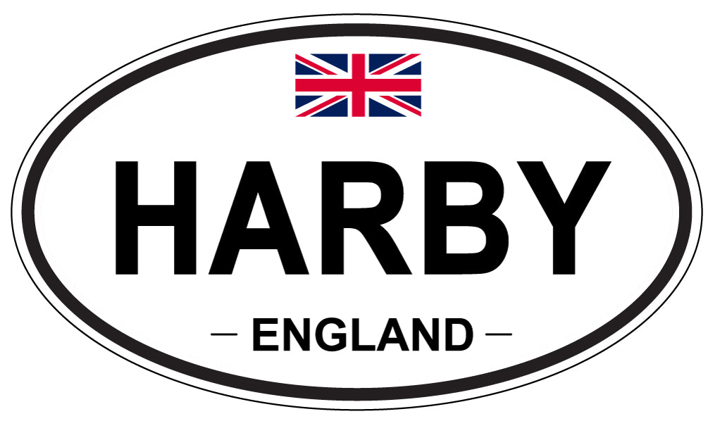 HARBY, ENGLAND - Oval Sticker
