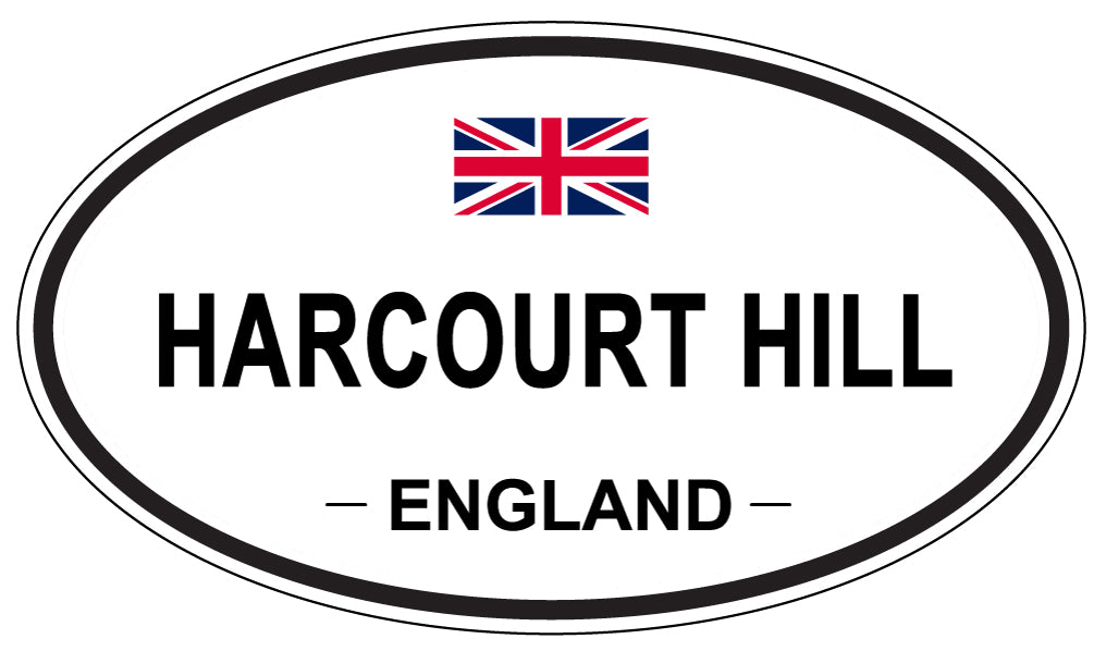 HARCOURT HILL, ENGLAND - Oval Sticker