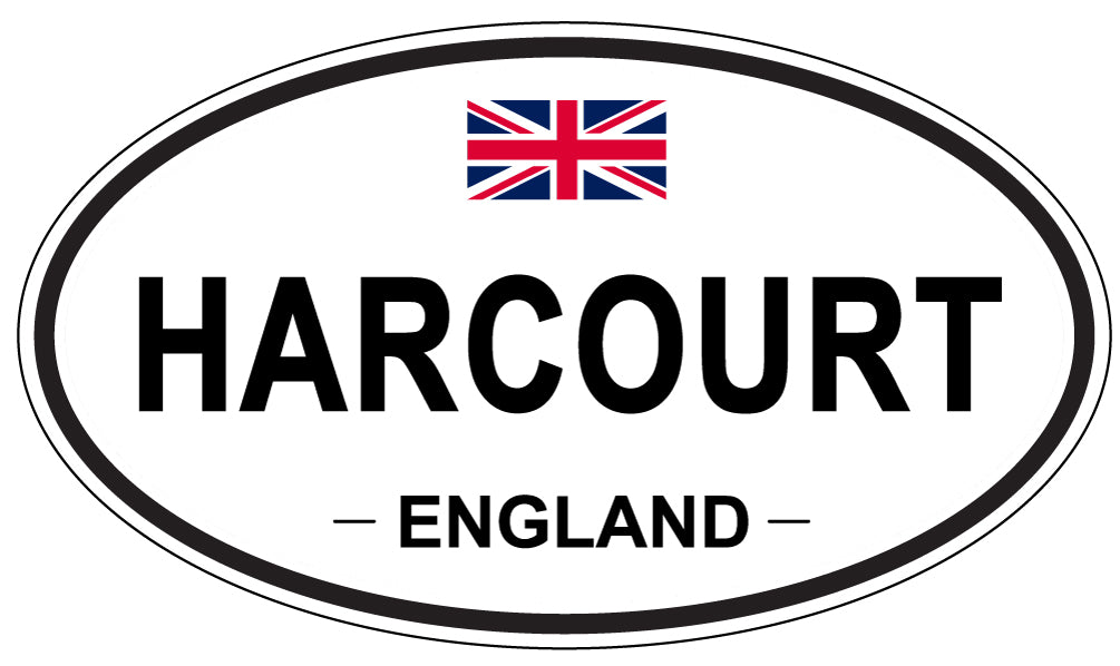 HARCOURT, ENGLAND - Oval Sticker