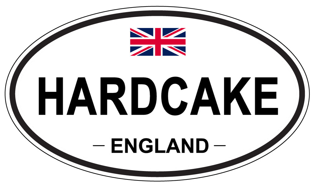 HARDCAKE, ENGLAND - Oval Sticker